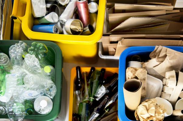 Picture of a box of recycling materials